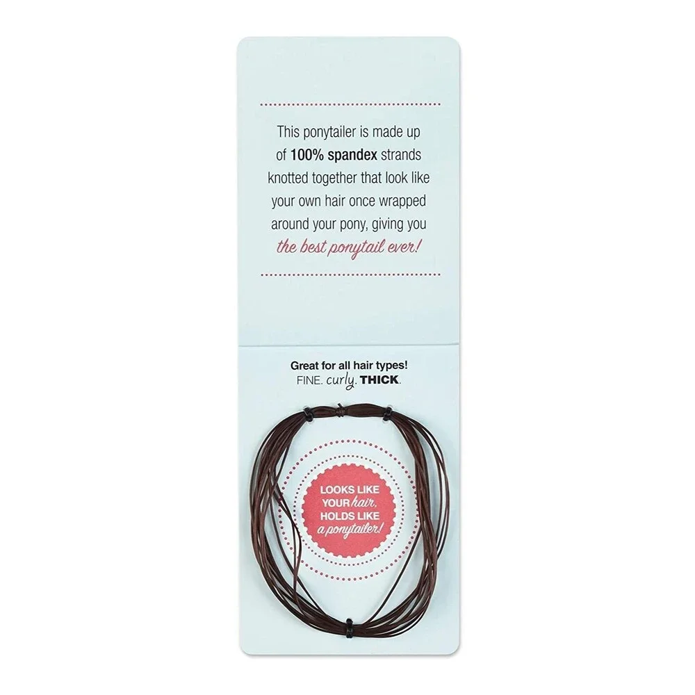 Lot of 2 Scunci Color Match Multi-Strand Spandex Ponytailer For Brown Hair